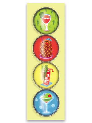 Set of Four Happy Hour Magnets
