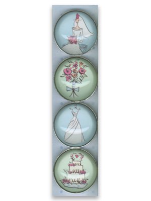 Set of Four Wedding Magnets