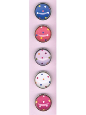 Set of Five Polka-Dot Magnets