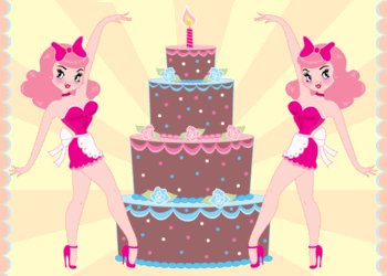 Pin Up Birthday Cake Card
