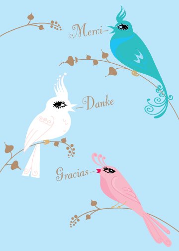 Three Little Birds, Thank You Card