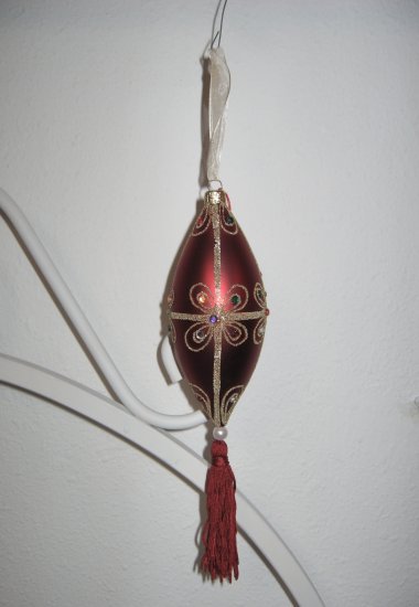 Red Glass Finial Ornament