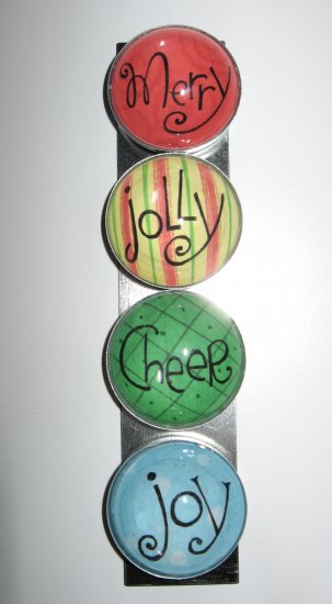 Set of Four Christmas Word Magnets