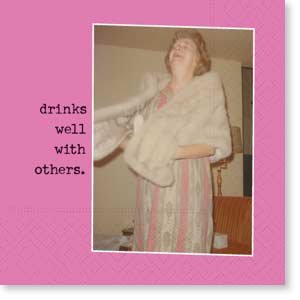 "Drinks Well with Others" Cocktail Napkin