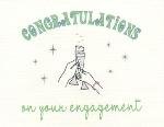 Engagement Card ~ Toasting Glass
