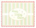 Wedding Shower Card ~ Retro Stripes