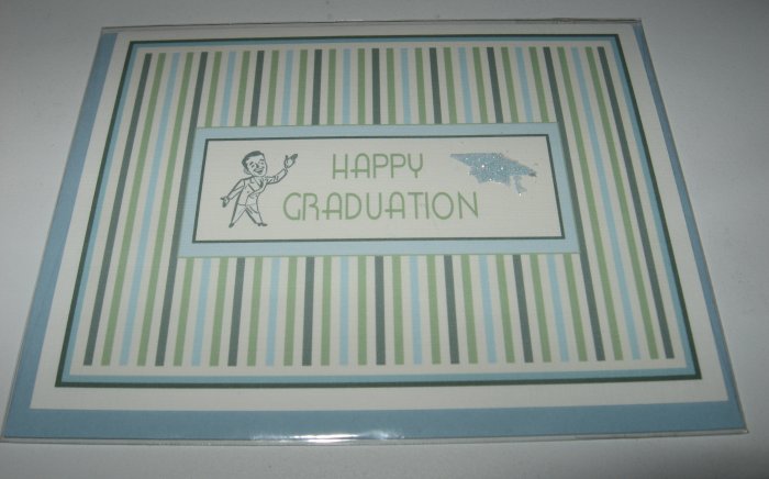 Graduation Card ~ Man in Blue