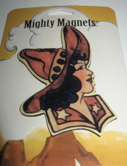 Mighty Magnet ~ Vintage Cow Girl Bust