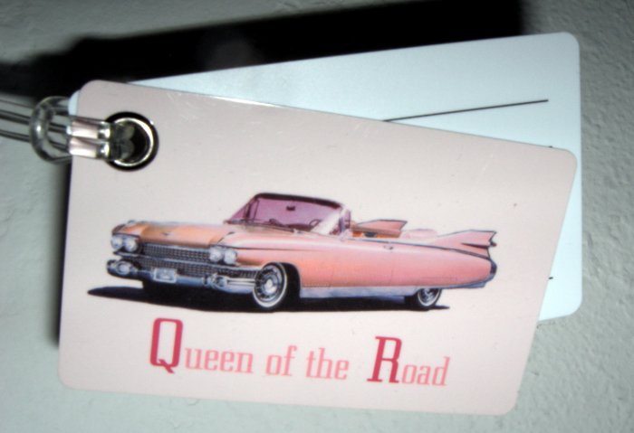Double Sided Luggage Tag ~ "Queen of the Road" Car