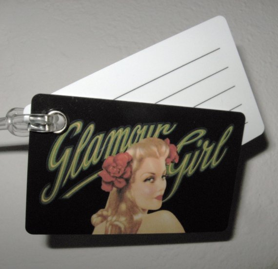 Double Sided Luggage Tag ~ "Glamor Girl"