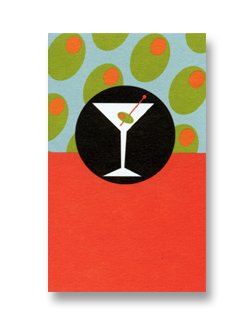 Mini Gift Card ~ Martini and Olives