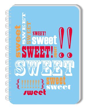 "Sweet" Print Blank Journal