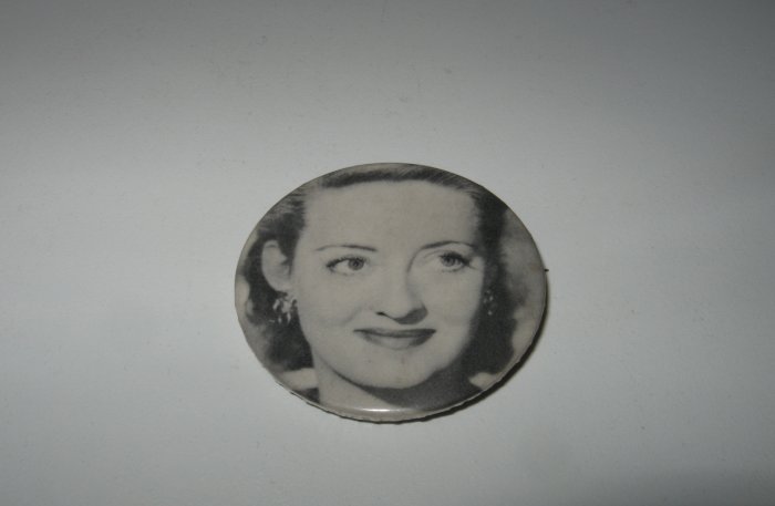 Vintage Betty Davis Black and White Pin