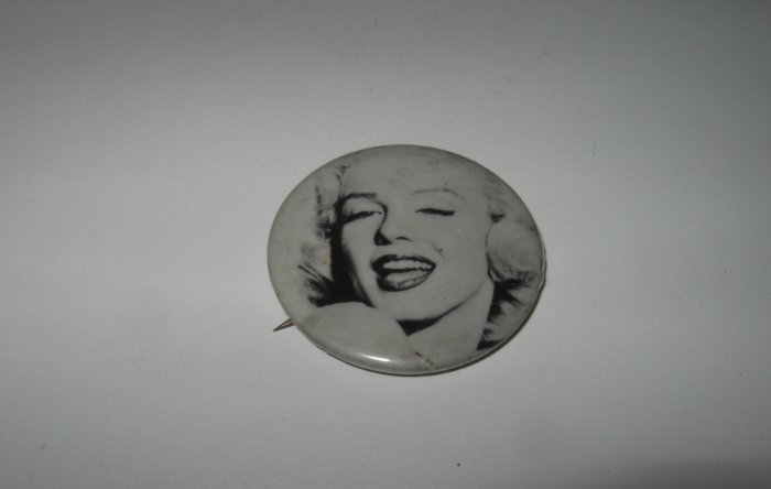 Vintage Marilyn Monroe Black and White Pin
