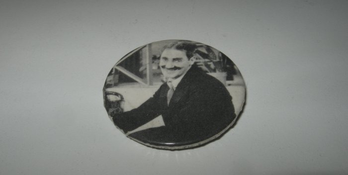 Vintage Groucho Marx Black and White Pin