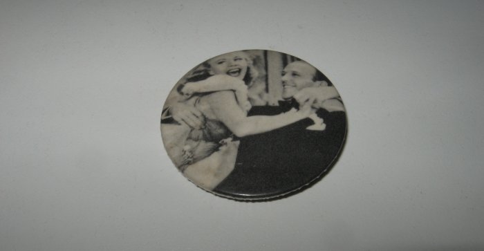 Vintage Fred Astair and Ginger Rogers Black and White Pin