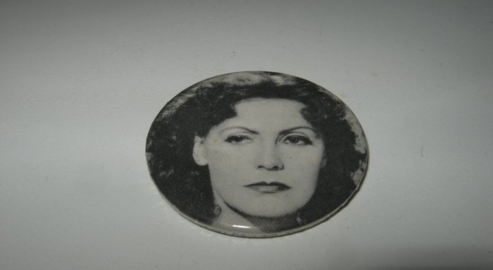 Vintage Greta Garbo Black and White Pin
