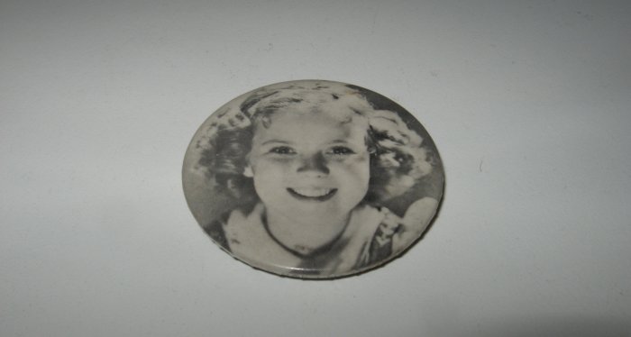 Vintage Shirley Temple Black and White Pin