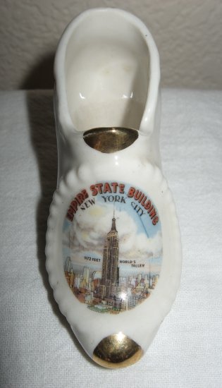Retro Empire State Building Souvenir Glass Shoe