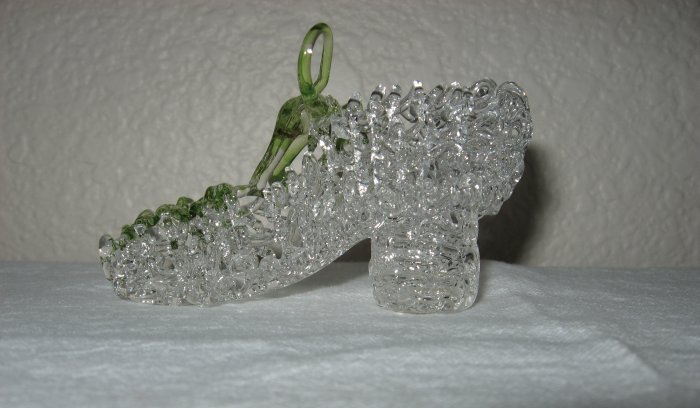Drizzle Design Clear Glass Shoe