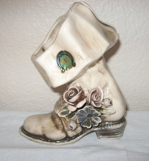 Very Beautifully Decorated Boot by Capidomonte of Italy