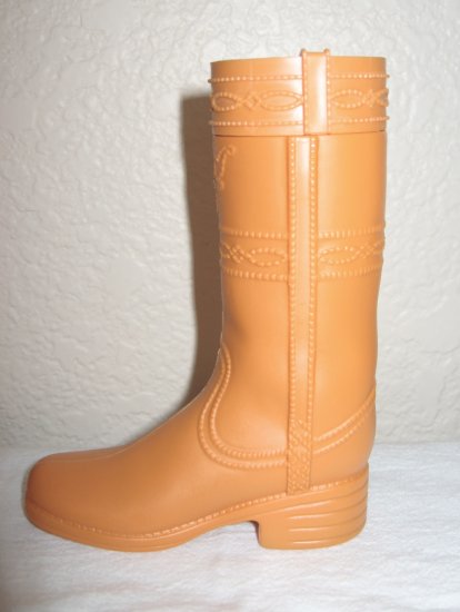 Tan Plastic Boot Perfume Holder, with Perfume