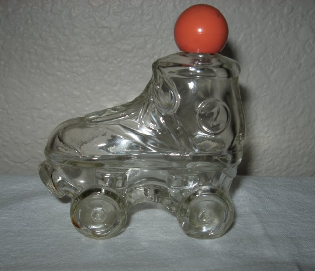 Clear Glass Skate Perfume Bottle