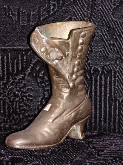 Brass Hi-Top Button Shoe.