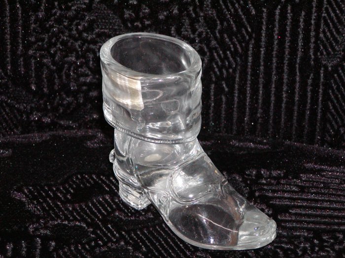 Mosser Clear Glass Cowboy Boot w/Spur.
