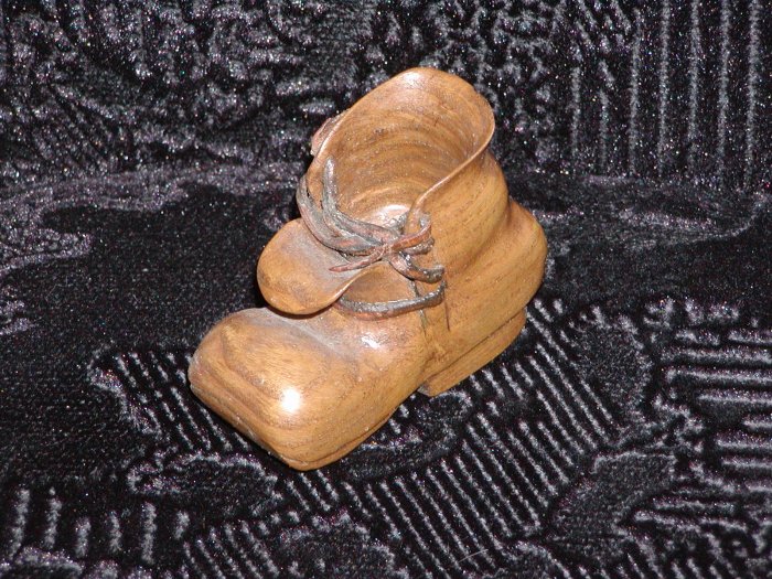 Small Wooden Man's Work Boot