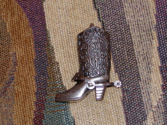 Western Miniature Die Cast, Well-Decorated Boot Pencil Sharpener