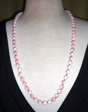 Retro Pink Rose Necklace