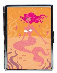 Double Sided Metal ID Case with Mermaid Picture