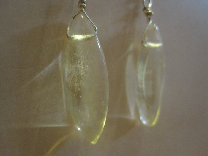 Hand Made Resin Drop Beads, Hook Back Earrings