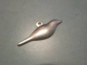 Set of 5 Silver Bird Charms