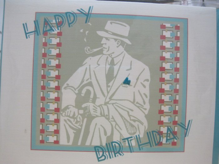 "Happy Birthday" Retro Print Birthday Card
