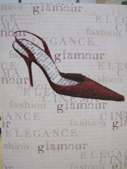 Shoe Print Blank Card