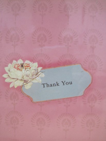 Thank You Blank Card Lotus Design