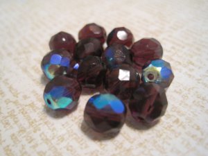 Purple Iridescent Beads, 13 Pcs.