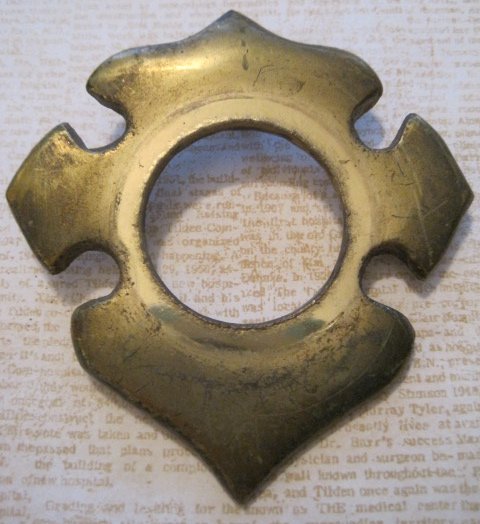 Vintage Gold Colored Metal Circle, Jewelry Finding