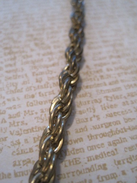 Retro Gold Snake Chain, Antiqued Look, Necklace