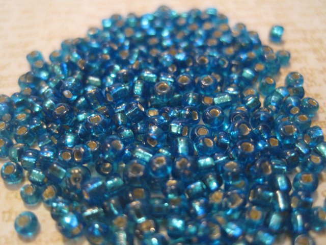 Ice Blue Seed Beads, Small Bag