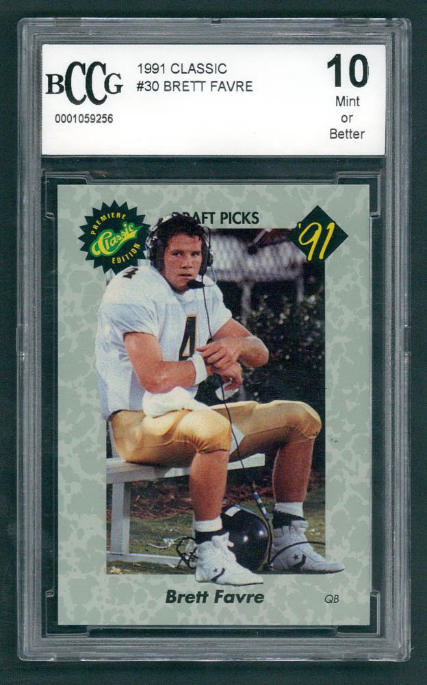 Retro Baseball Card, Brett Favre RC Classic, 1991 #30, BCCG 10