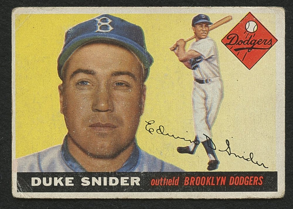 Retro Baseball Card, Duke Snider 1955 Topps #210