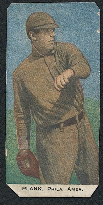 Vintage Baseball Card, Eddie Plank 1910 Standard Caramel E93 #25