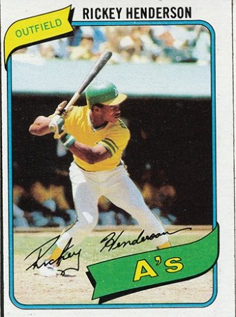 Retro Baseball Card, Ricky Henderson 1980 Topps #482 RC