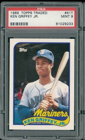 Retro Baseball Card, Ken Griffey Jr., 1989 Topps Traded #41T RC PSA 9