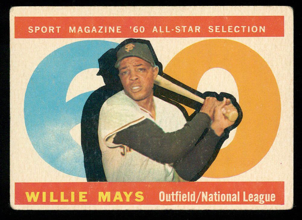 Retro Baseball Card, Willie Mays 1960 Topps #564 All-Star