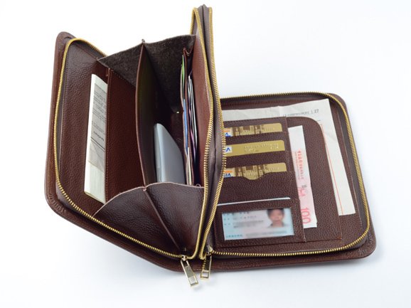 Coffee mini Wallet Case with Apple iPad mini 4 Carrying Portfolio with Handle Purse
