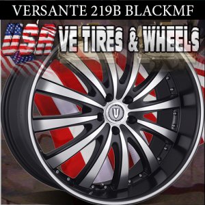 VERSANTE 219B 24X6.139.7 ET+30 BLK/MF/ST CHEVY TAHOE GMC YUKON CHEVY SILVERADO